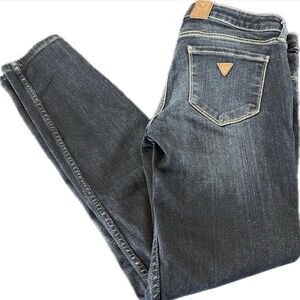 Women’s Guess Power Skinny Low Dark Blue Jeans Size 28